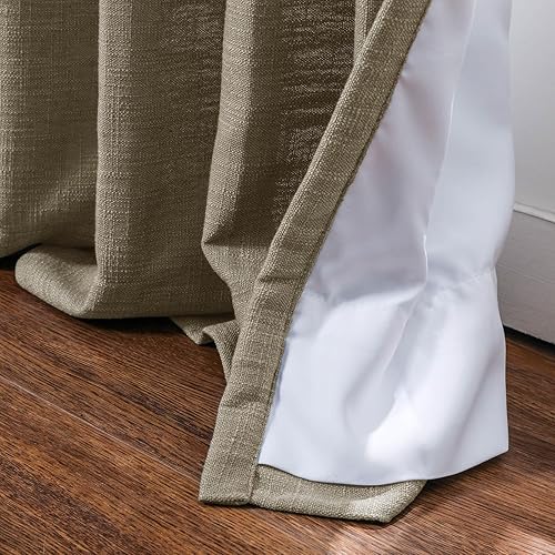 Miniatura 228 de Drapifytex Cortina plisada de lino sintético, cortina para oscurecer la habitación, 56 pulgadas de ancho x 96 pulgadas de largo, cortina de cobre 26