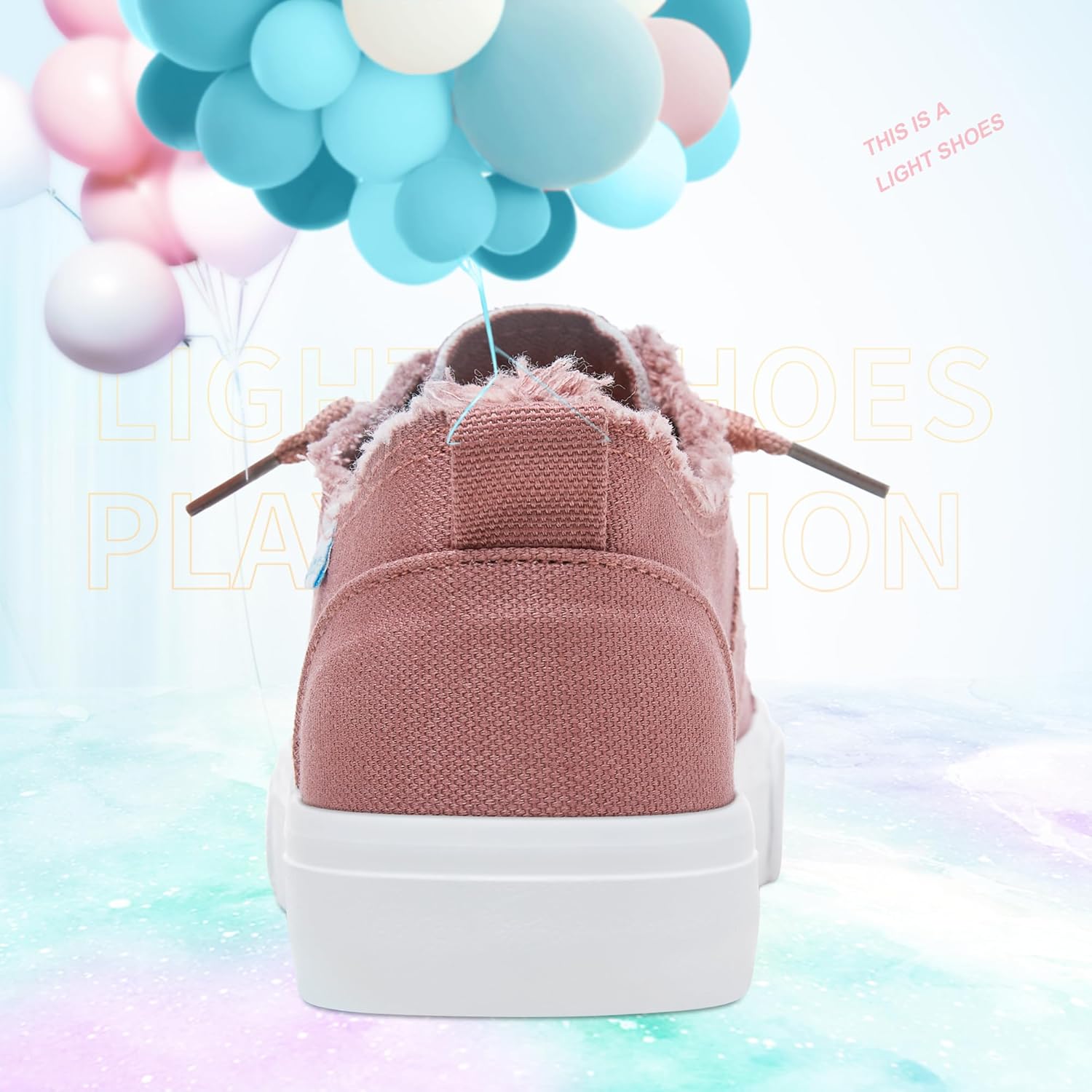 Obtaom Women's Play Fashion Sneaker White Color Washed and Leopard Canvas Slip on Shoes - Image 3