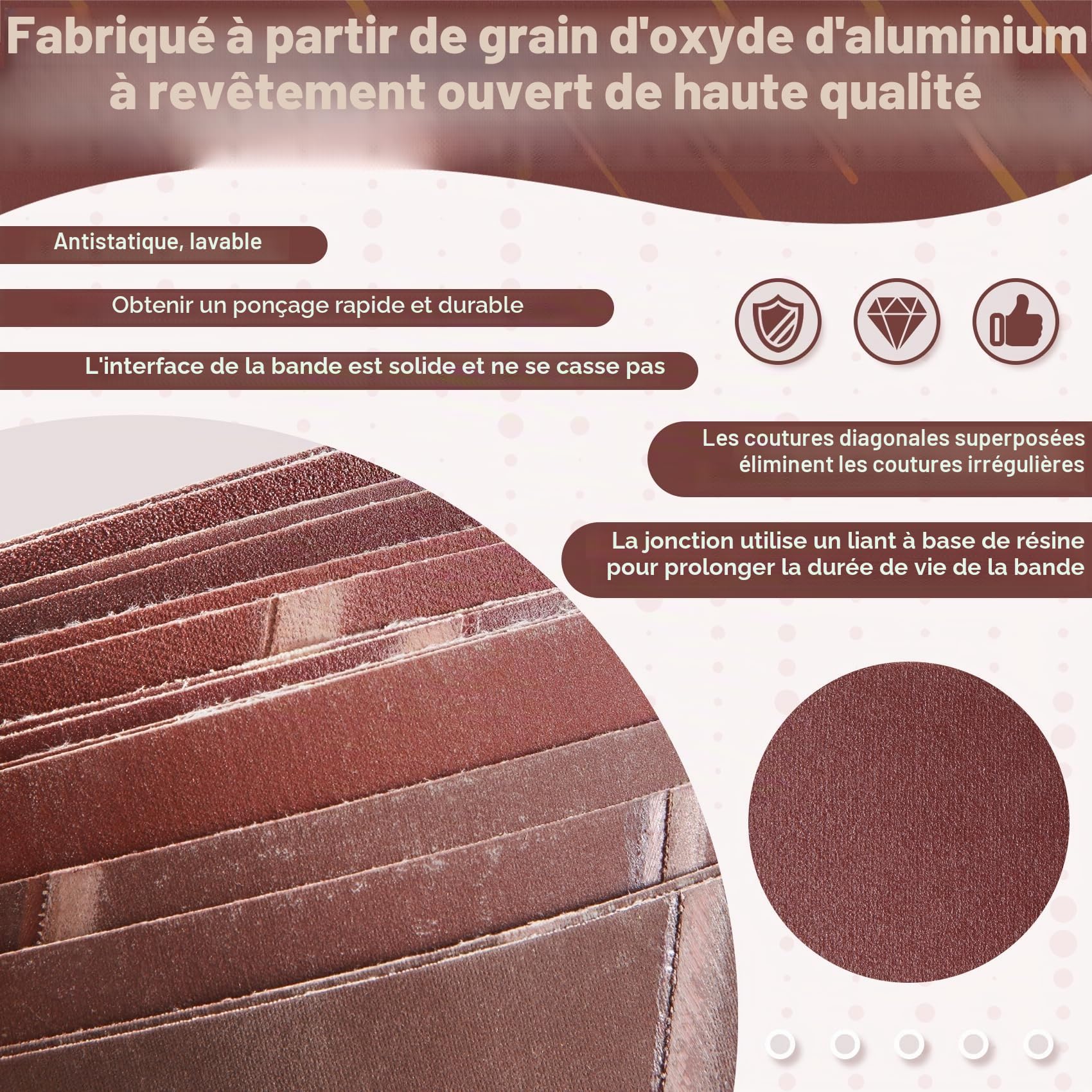 Lot de 14 bandes abrasives 50 x 686 mm - Grain 120/240/320/400/600/800/1000 - Papier abrasif en oxyde d'aluminium - Pour poncer, limer, affûter et dérouiller