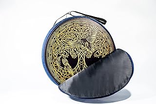 Shaman Viking Drum â€œHuginn&Muninnâ€ | Huge Vegan Frame Drum 28 inch | Deep Bass Sound | Water Resistant Plastic Membrane | With a Soft Bag