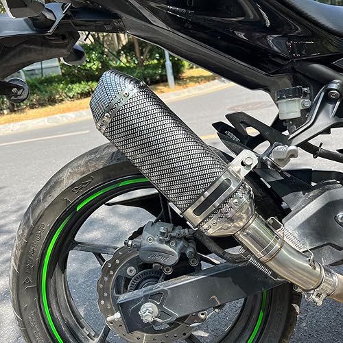 Miniatura 2 de JFG RACING Escape deslizante de motocicleta con silenciador para Ninja 400 2016-2023