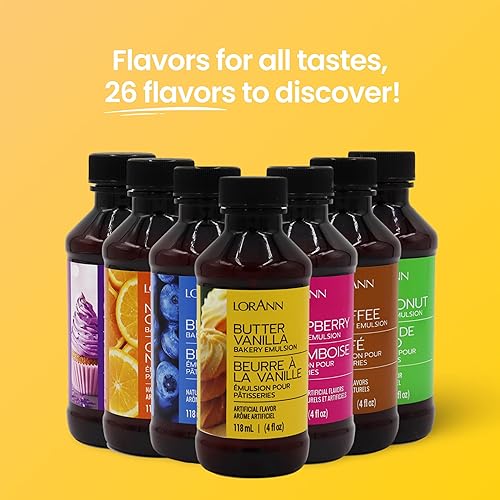 Miniatura 6 de LorAnn. Emulsión de vainilla de mantequilla para panadería, botella de 4 onzas.