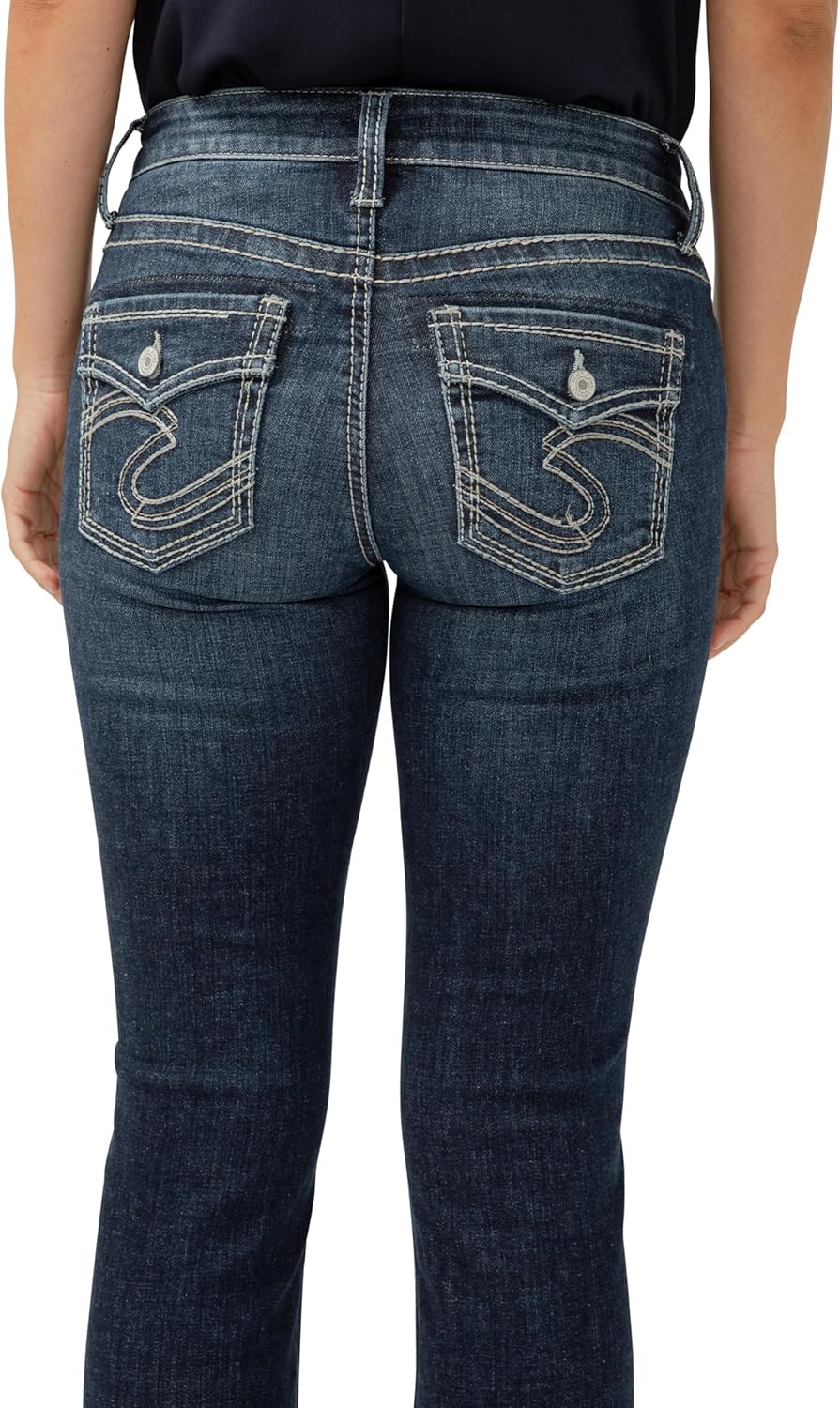 Silver Jeans Co. Women's Suki Curvy Fit Mid Rise Capri Jean - Image 4