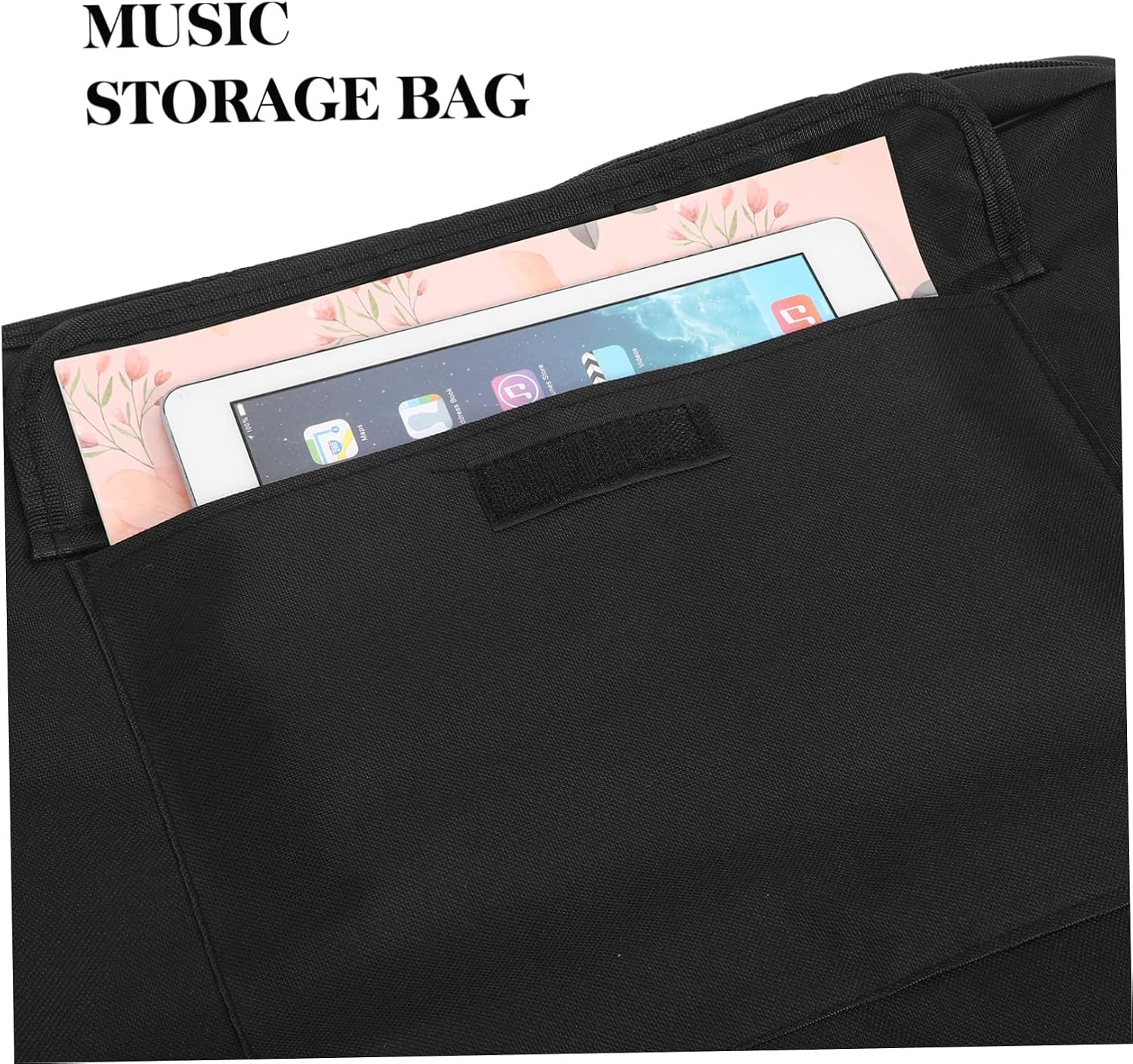 1Pc Durable Accordion Storage Bag with Multi Functional Pocket and Comfortable Straps for Outdoor Use Stylish Black Design Accordion Accessory for Musicians