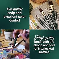 Vista 4 de Silver Brush Limited 2502S26 - Cepillo brillante satinado rubí para acrílicos fluidos y fluidos, tamaño 26, mango corto