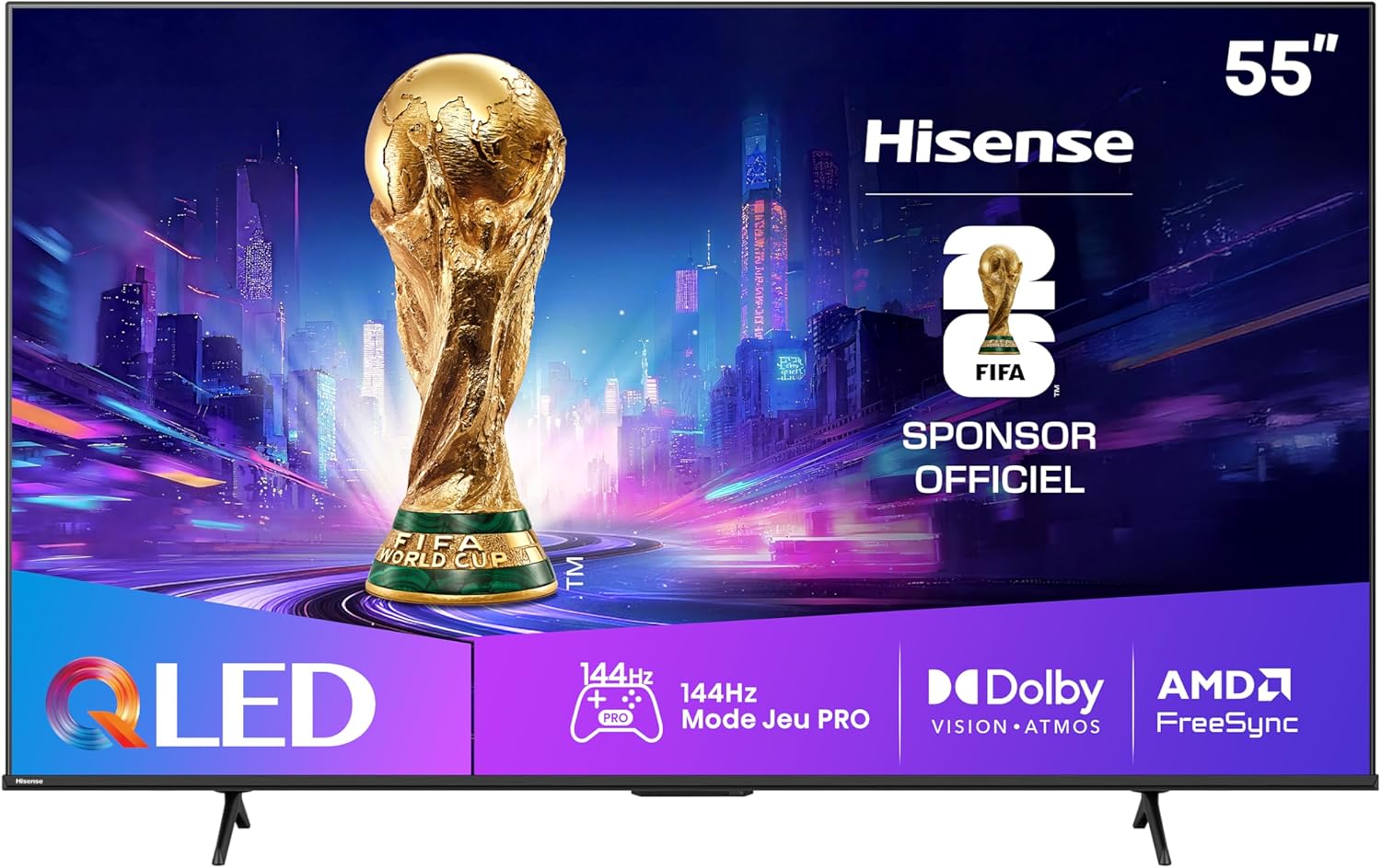 TV 55&Prime; Hisense 55E7Q Pro – QLED 4K, 139cm, 144Hz, HSR, 240Hz