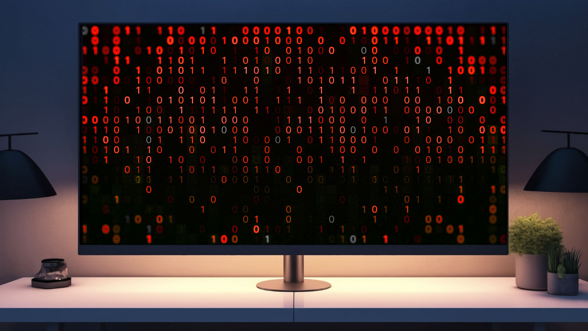 Screensaver Code Glitch Matrix 4K Screensaver – Futuristic Code Rain with Weather, Clock ...