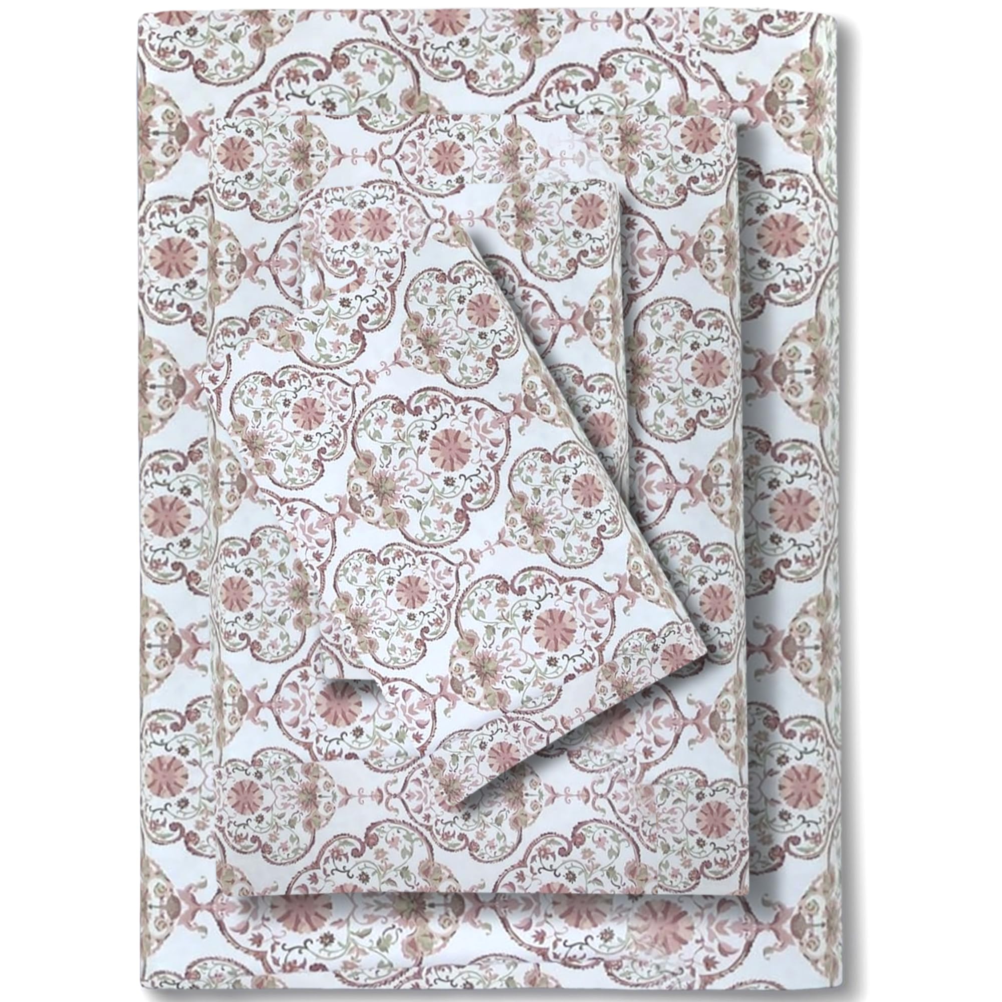 Feather &amp; Stitch 100% Cotton Sateen 500 TC Twin Size Bed Sheet Set