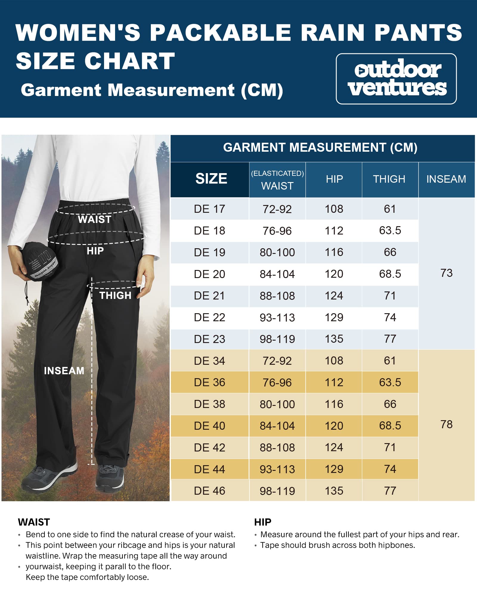 Outdoor Ventures Pantalones de lluvia mujer impermeables transpirables softshell senderismo bicicleta