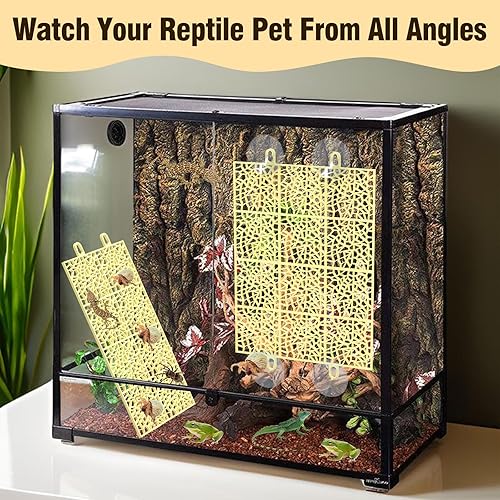 Hermit Crab Climbing Wall Set – 2 Pack Mesh Ladder Climbing Toy for Hermit Crabs, Gecko, Spider and Reptile Pets Tank Accessories Enrichment Habitat Decor for Climbing, Exercise and Exploration