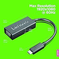 Vista 2 de Lenovo Adaptador USB-C a VGA, negro GX90M44578