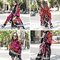 Vista 253 de DANA XU Manta de pashmina extragrande 100% de lana merina, bufanda de viaje, bufanda de cachemira para mujer, otoño e invierno, chal de gran