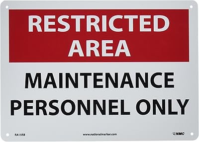 NMC RA15RB Security Sign, Legend 