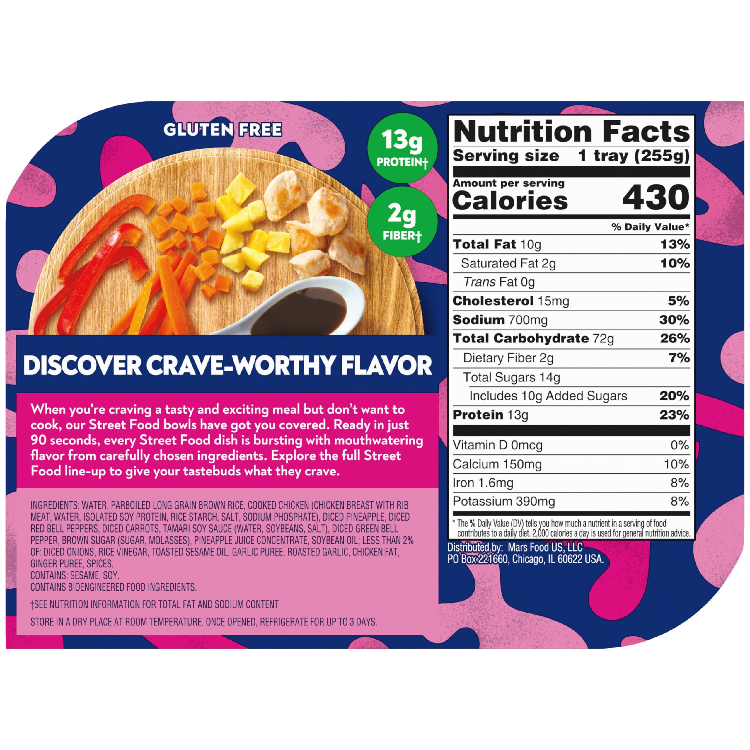 BENS ORIGINAL Street Food Teriyaki Style Rice with Chicken Prepared Entr e Microwavable Heat- -Eat Bowl in 90 — view 2