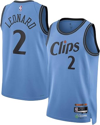 Outerstuff Kawhi Leonard Los Angeles Clippers #2 NBA Kids Youth Boys 4-20 Blue City Edition Player Jersey