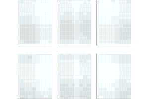 TOPS 8.5x11 Quadrille Pad, 15lb, 50 Sheets/Pad, 6 Pads/Pack, White (99522)