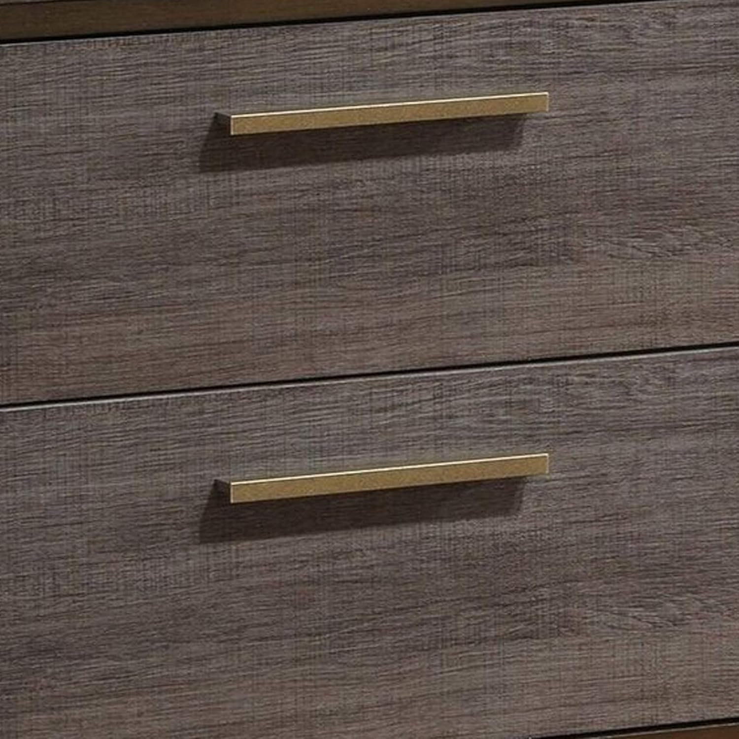 Benjara Benzara Manvel Contemporary Nightstand, Gray,