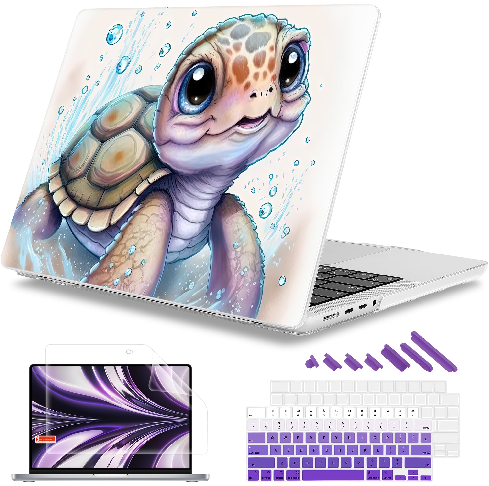 Mektron Case for 2024 MacBook Pro 16" M4 A3403 A3186 Fits M3 A2991 M2 A2780 M1 A2485 (2021/2033) Pro/Max Chips with Touch ID, Hard Shell Plastic