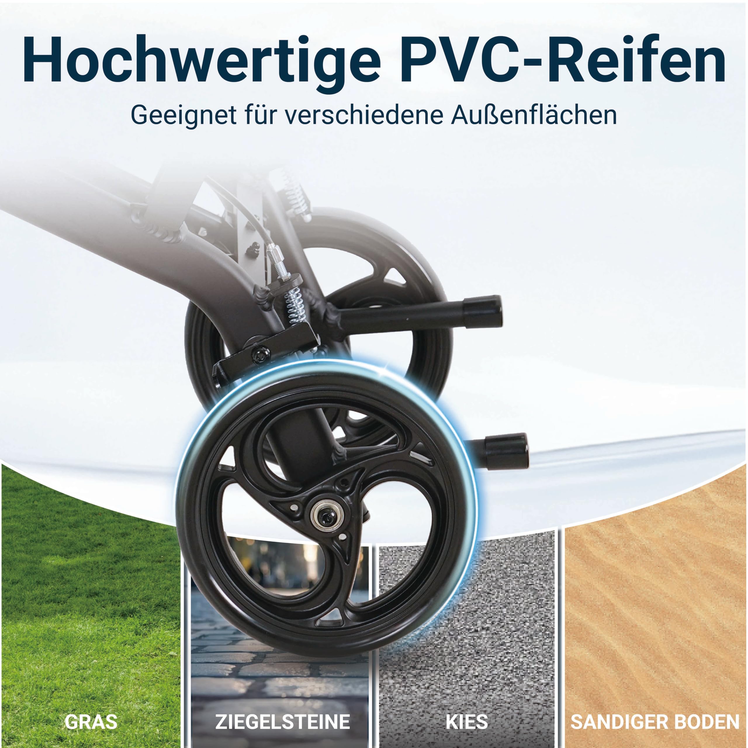 Rollstuhl Faltbar Leicht Reiserollstuhl bis 136 kg | Schmal Rollstühle Klappbar Aluminium mit Ausziehbarem Zuggriff Rutschfeste Fußstütze für Senioren Wohnung & Reisen