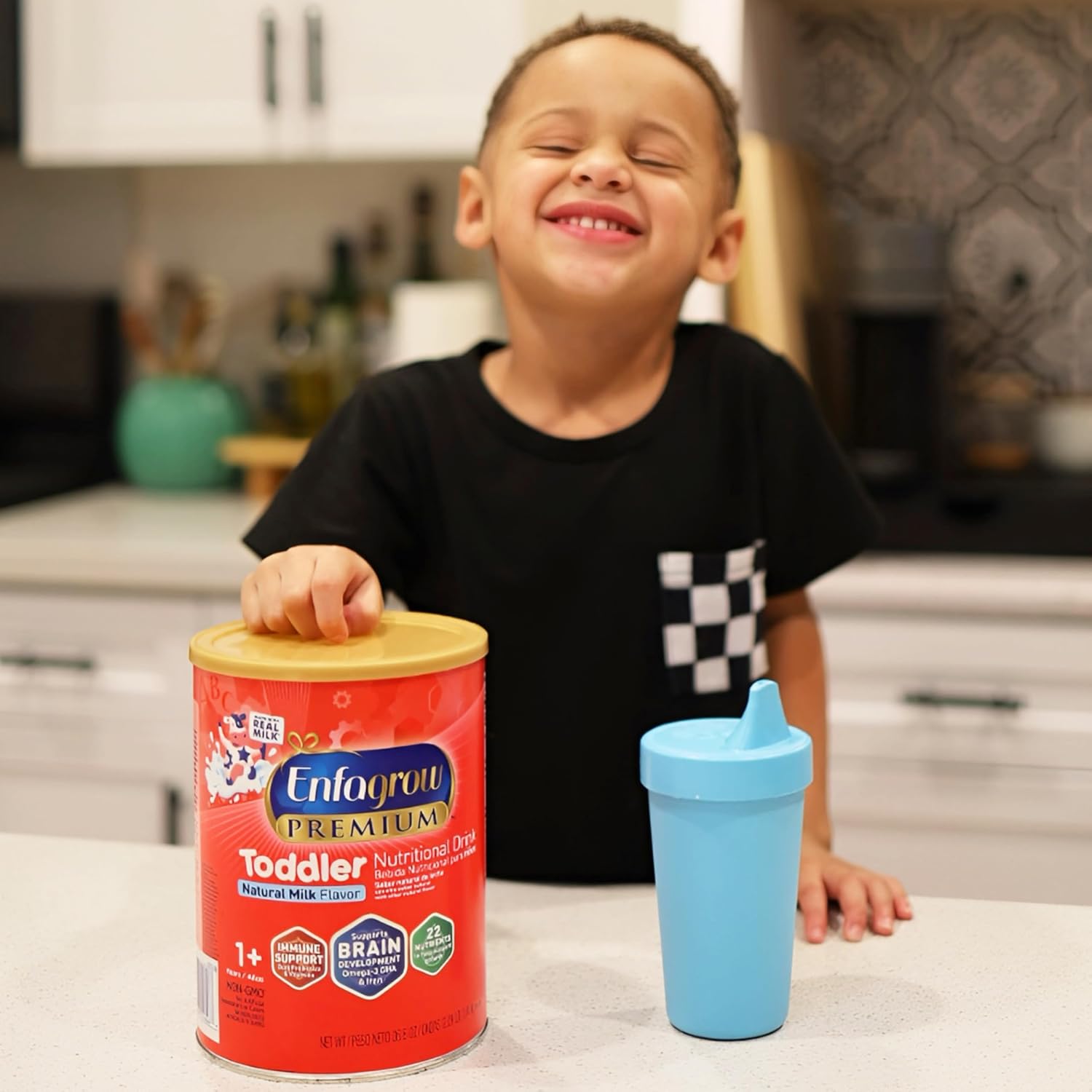 Enfagrow Premium Toddler Milk Nutritional Drink,Enfagrow Toddler Drink,Try Our Brain-Supporting Trio,32oz Can,(Pack of 2)