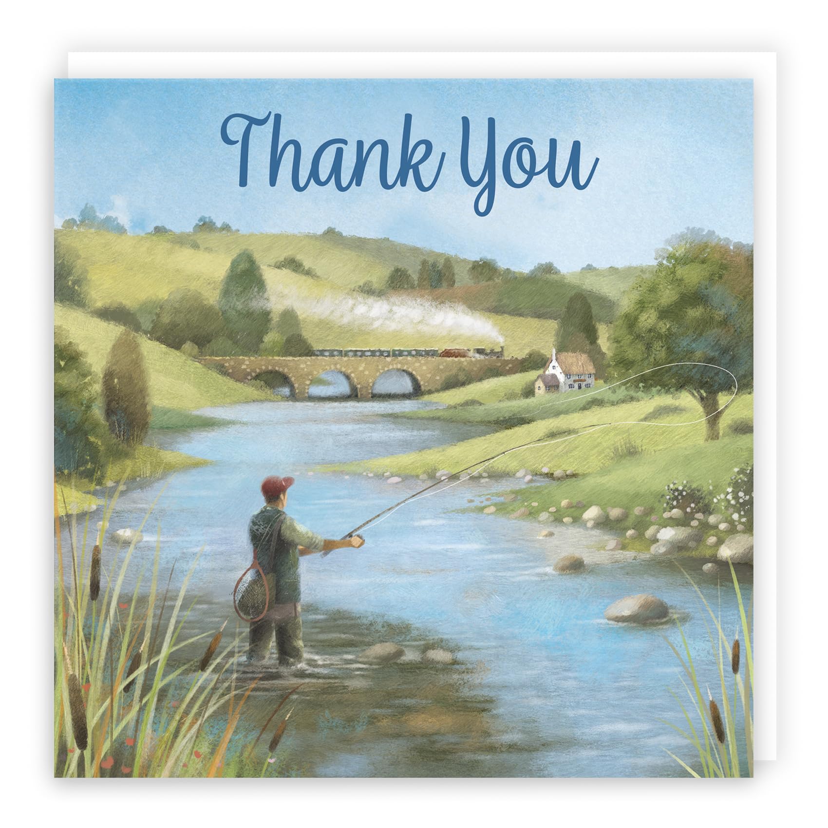 Hunts England, Fly Fishing Fun Thank You Card For Him, Milo's Gallery, Sport Thank You Card