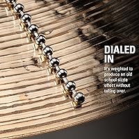 Vista 3 de Platillo Sizzler de Bacon Pesado para Ride, Crash, China y Efectos sin Remaches Requeridos — Cadena con Cuentas Superior para Jazz o Cualquier