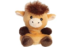Adorable Palm Pals Hubert Highland Cow Stuffed Animal for Pocket-Sized Play
