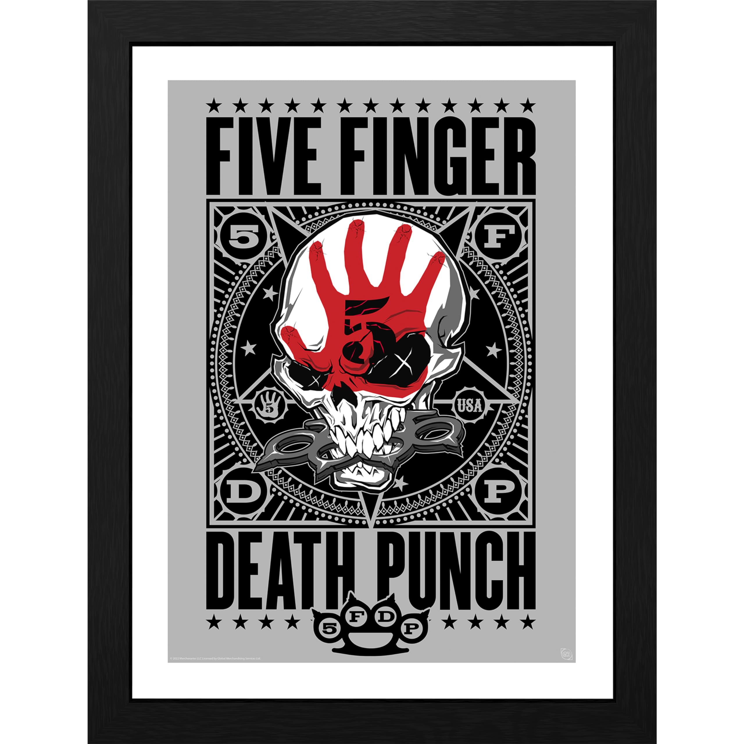 Gb Eye Five Finger Death Punch Punchagram 30 X 40Cm Framed Collector Print
