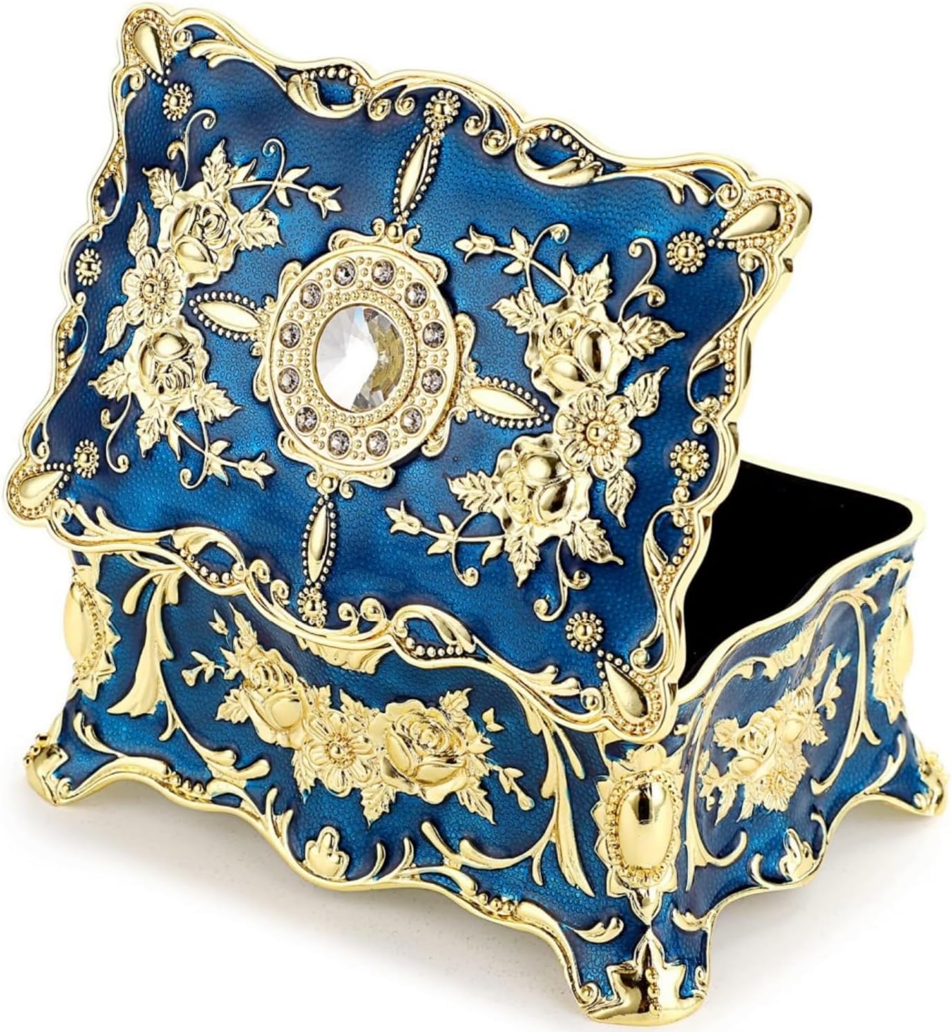 ブロンズ？真鍮？製　アンティーク　ジュエリーボックス　宝石箱 ブロンズ？真鍮？製 アンティーク ジュエリーボックス 宝石箱 S