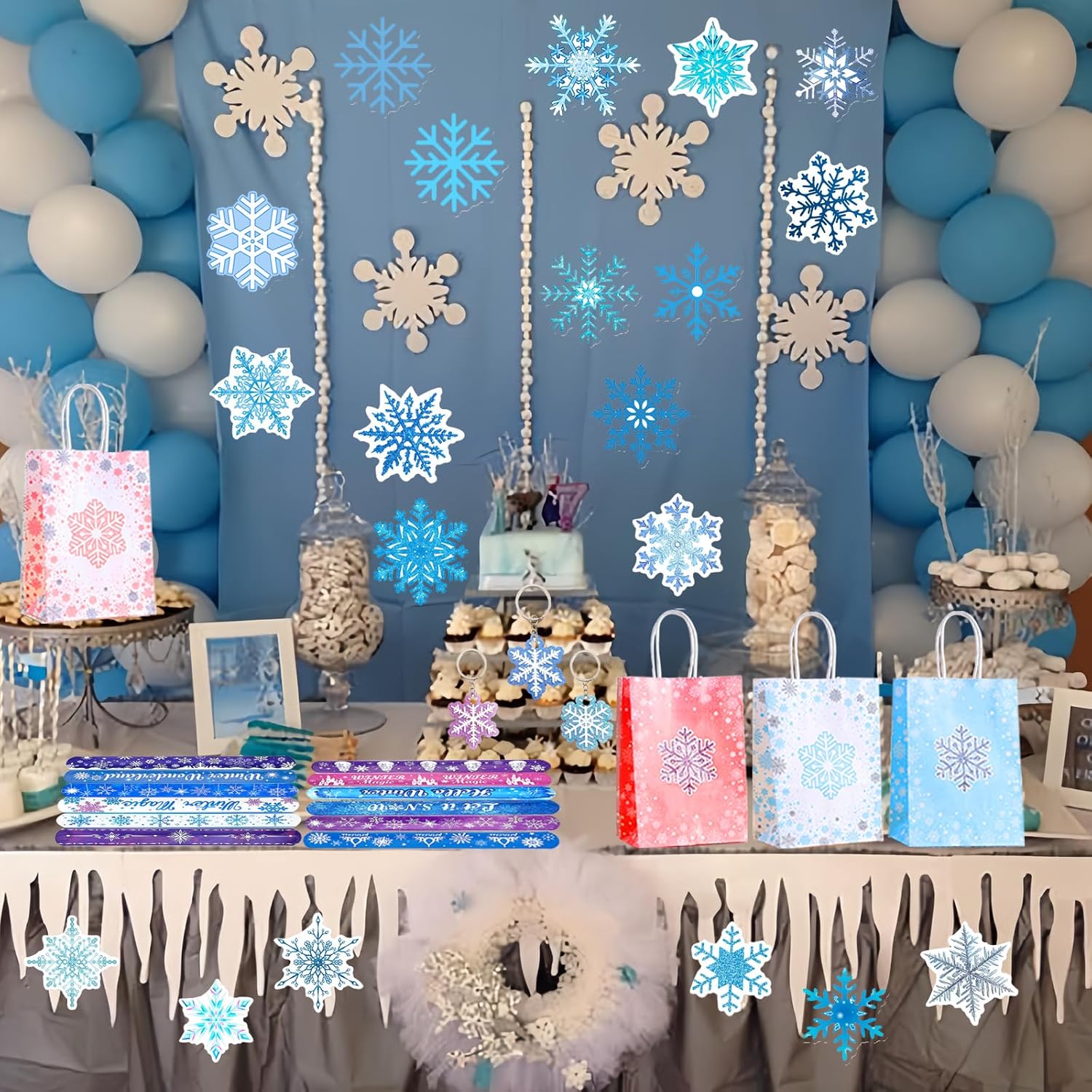 110 Pcs Frozen Party Favors Birthday Supplies, Gift Bags Frozen Filler Goodie Bag Stuffers Frozen Birthday Party Supplies Winter Party Favors - Image 6