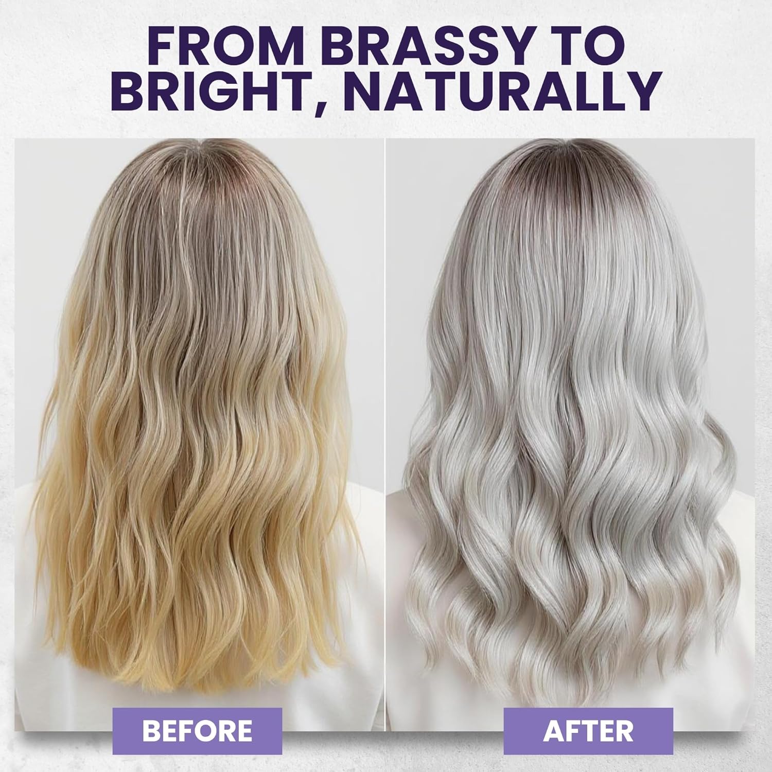 Tea Tree Purple Shampoo with Rosemary & Aloe, Professional Anti Brass Toner, Removes Yellow Tones for Gray, Bleached, White & Blonde Hair, Nourishes & Refreshes Scalp, Sulfate-Free, 16 fl oz - Image 3