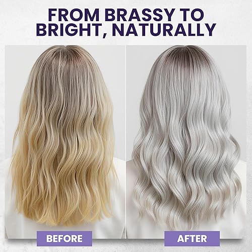 Miniatura 3 de Juego de champú y acondicionador de árbol de té morado, tóner profesional anti-latón, neutraliza los tonos amarillos para el tratamiento de color