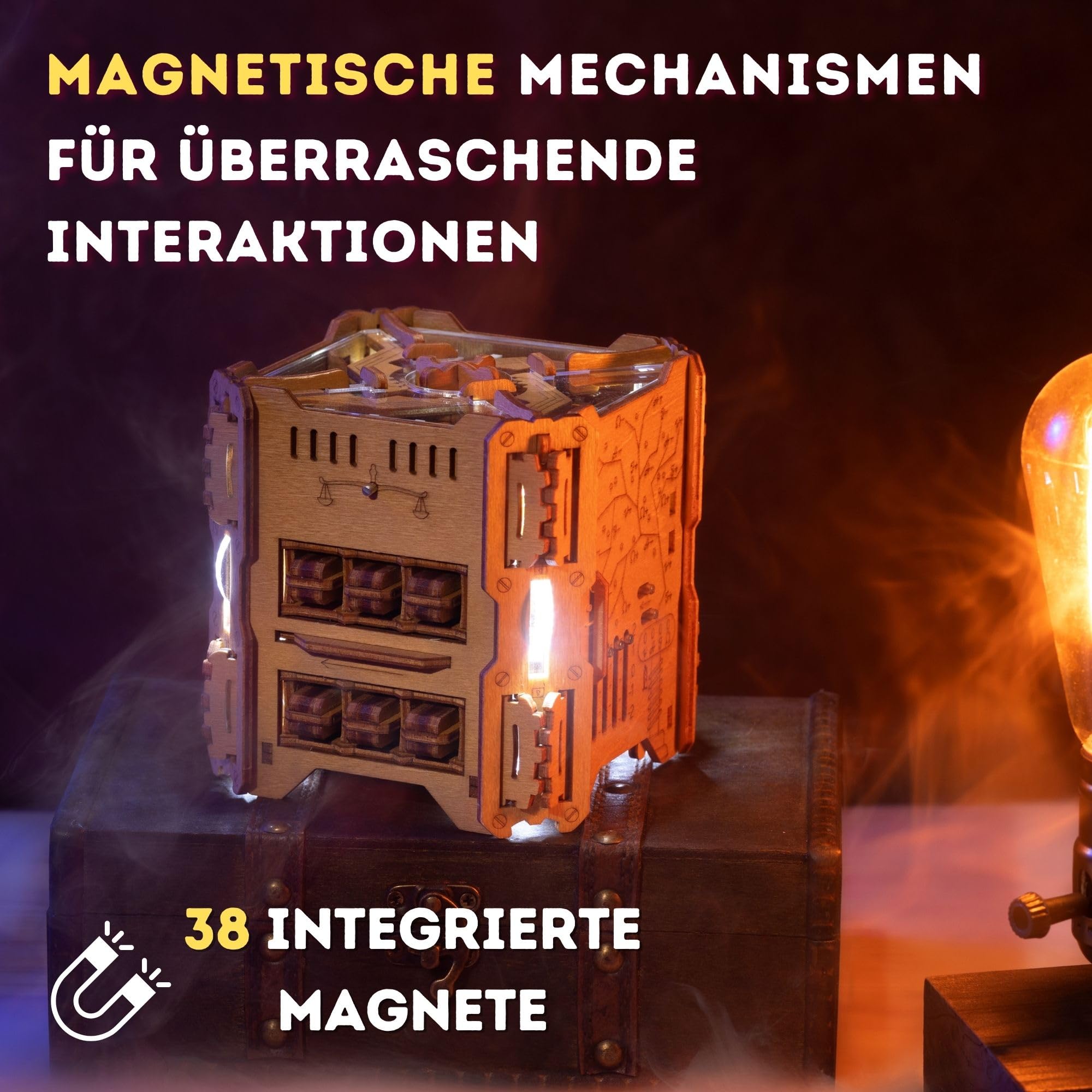 PUZZLE POTATO Tesla Puzzle Box - Escape Room Spiel mit Elektronischen Rätseln - Puzzlebox - Knobelspiel für Erwachsene - Brainteaser Geschenkbox