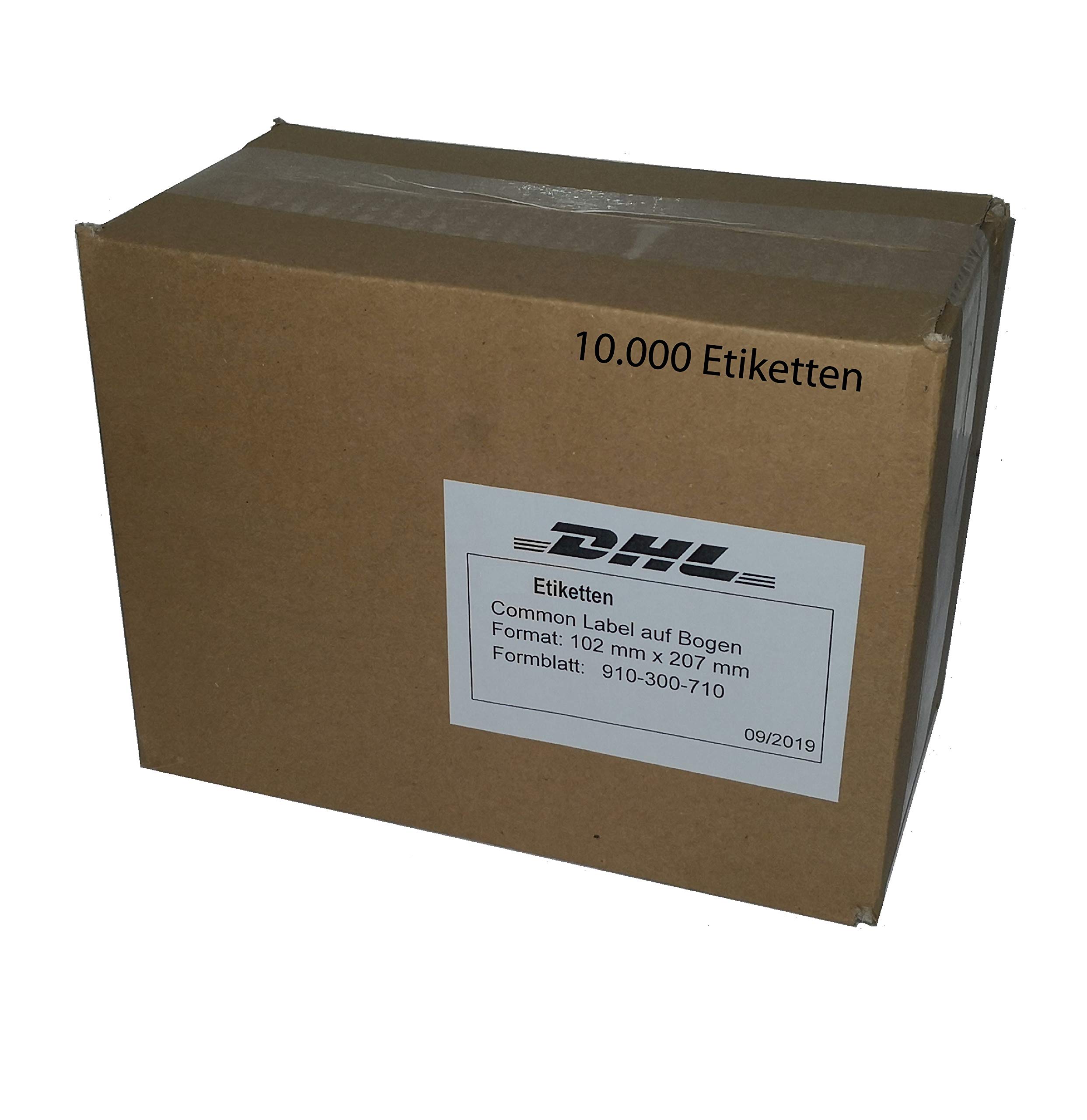 DHL etykiety wysyłkowe etykiety samoprzylepne 102 mm x 207 mm do drukarek laserowych/atramentowych 10 000 arkuszy 910-300-710