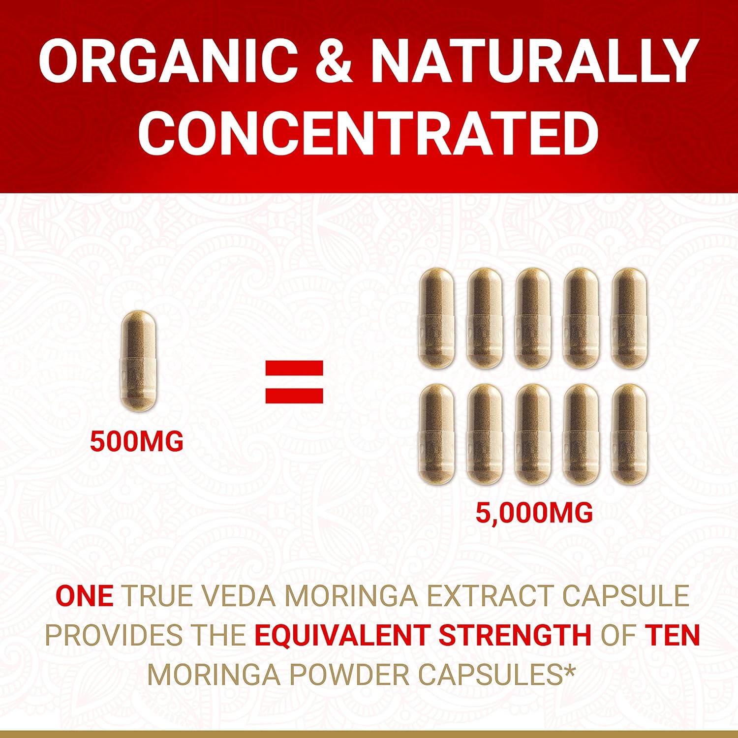 Organic Moringa Capsules - Pure Moringa Powder Leaf Supplement, 60 count (Pack of 1) - Image 4