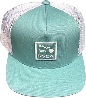 RVCA VA All The Way 프린트 트러커 모자 | 미드 핏 프로파일 | 5패널 구조 스냅백 모자 남성용