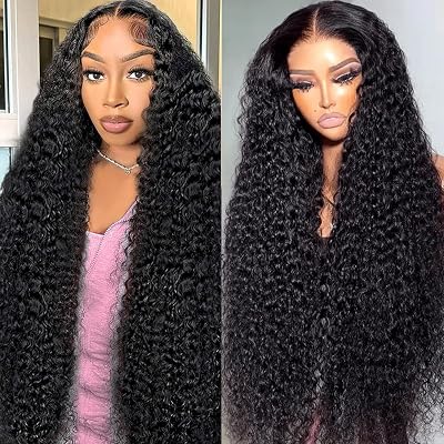 NANTLIY 30 Inch Deep Wave Lace Front Wigs for Human Hair Lace Frontal Wigs 13x6 Human Hair Pre Plucked 200% Density for Women Glueless Wigs