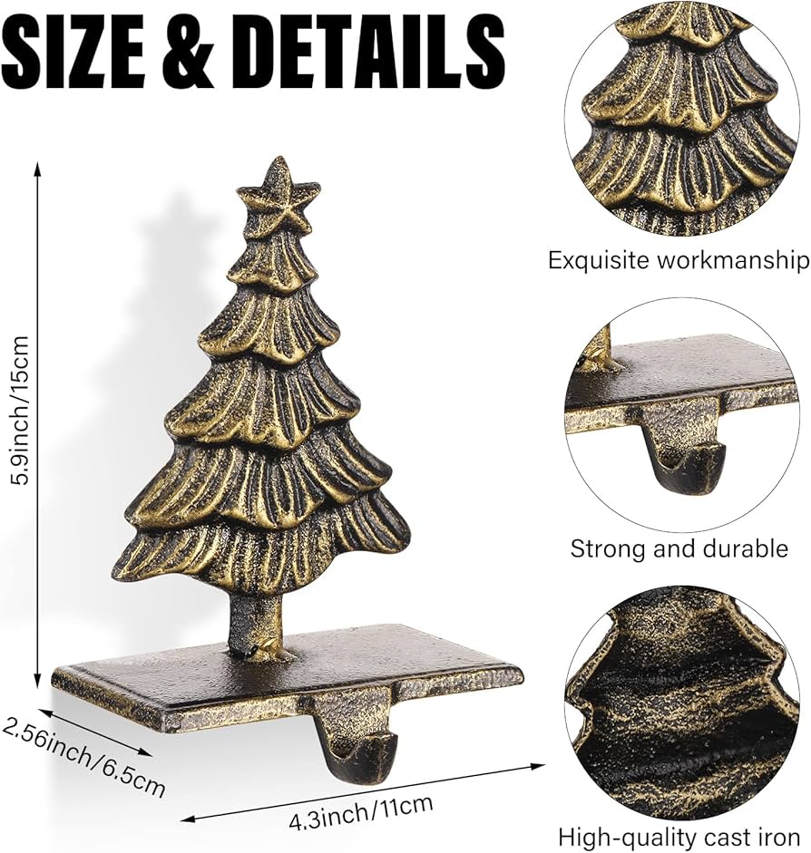 Bronze christmas tree stocking holder Outlet