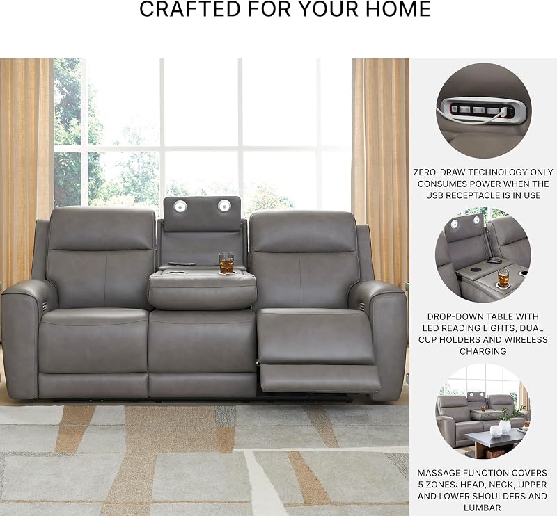 Signature Design by Ashley 3-Seat Power Reclining Sofa, Heat & Massage image 5