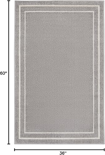 Vista 77 de Nourison Home Essentials - Alfombra contemporánea de 5 x 7 pies, color marfil/negro