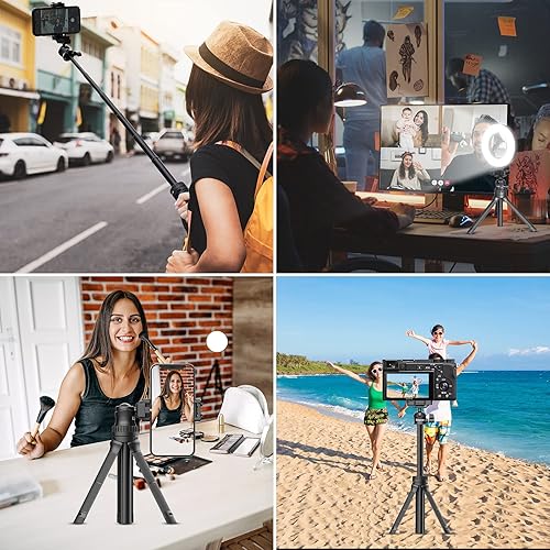 Miniatura 6 de ULANZI Trípode extensible todo en uno MT-34 con cabezal esférico ajustable 360°, compatible con iPhone 12 Pro Max/12 Mini/11 Pro Max/XR/X, teléfono