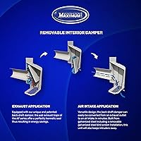 Vista 5 de Cubierta de salida de ventilación máxima para el hogar, 6 pulgadas, ventilador de baño de rango HVAC, cubierta de ventilación de pared