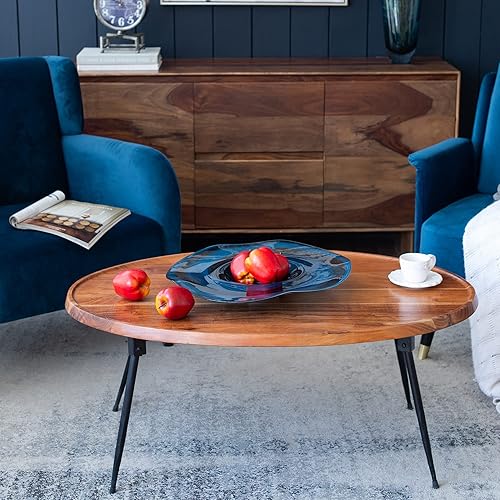 Miniatura 4 de A&B Home Placa de carga en espiral azul – Placa de carga grande de vidrio circular, decoración del hogar de mesa, pieza de acento de mesa de café