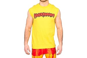 Hulk Hogan "Hulkamania" Sleeveless T-shirt in Eye-Catching Yellow
