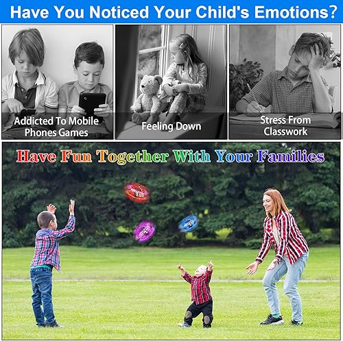 Miniatura 3 de Jianxied Bola voladora 2023 recargable mejorada bola voladora giratoria de 360 con rotación de 360, bola de boomerang espacial con luces LED para