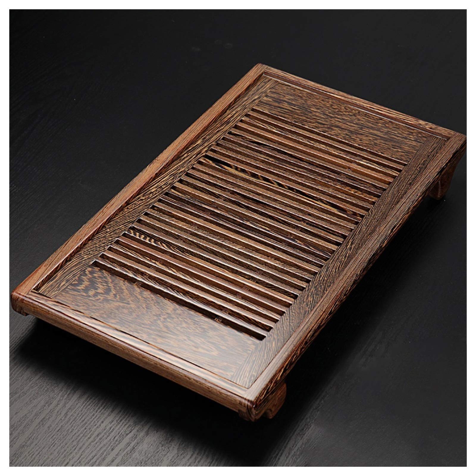 DFGHNBVC Tea Tray,Chinese Gongfu Tea Table Serving,Mini Bamboo Chinese Kongfu Tea Table Serving, Serving Tray Box Reservoir & Drainage Type For Teahouse,D