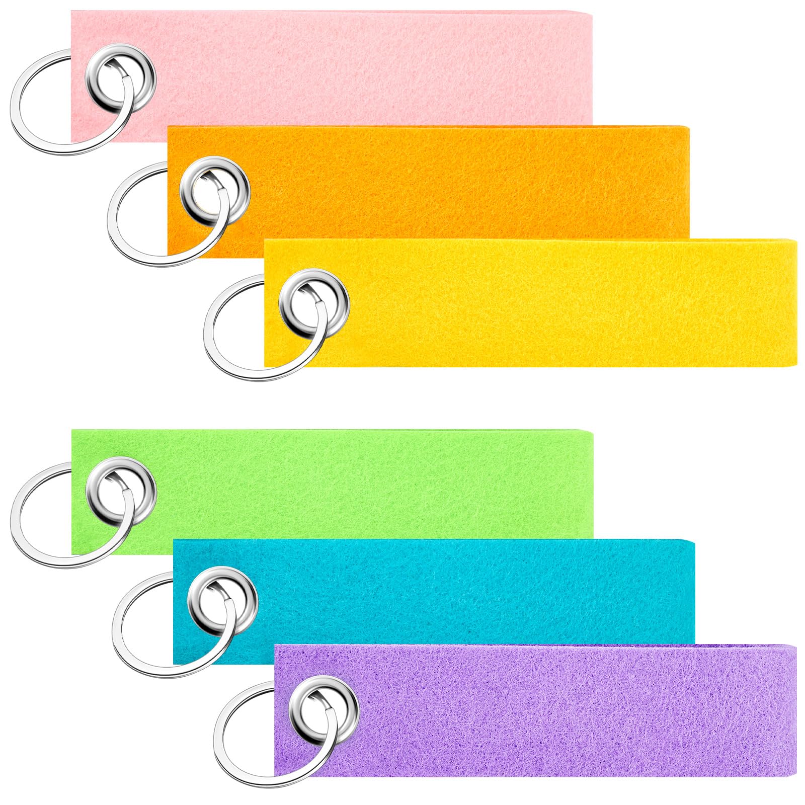 TECHEEL Filz Schlüsselanhänger - 24-teiliges DIY Set Mit Metallringen Zum Selbstgestalten