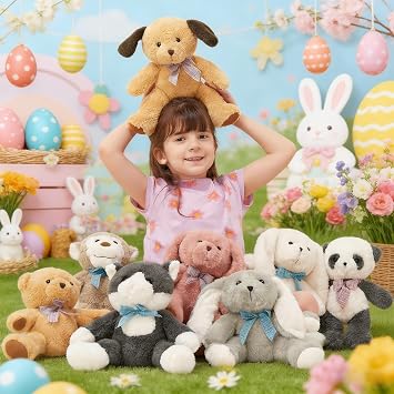 MaoGoLan 13 inch Stuffed Animals Bulk 8 Pack Assorted Animals Plush Toy Set