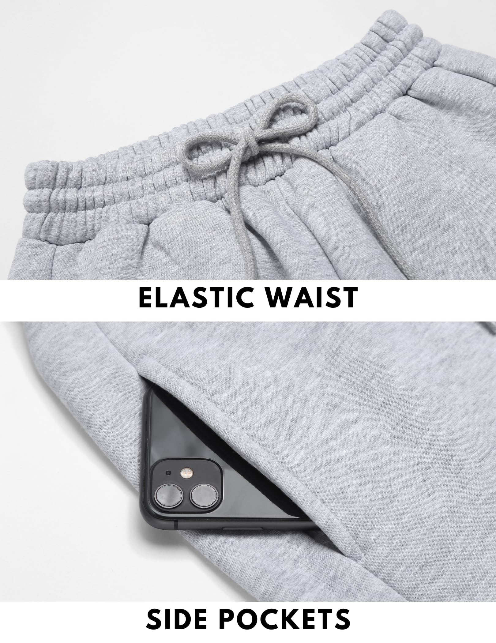 PINSPARK Damen Jogginghose Lang Sporthose Baumwolle Traininghose Fitness High Waist Freizeithose Lockere Sweatpants mit elastischem Bund und Taschen