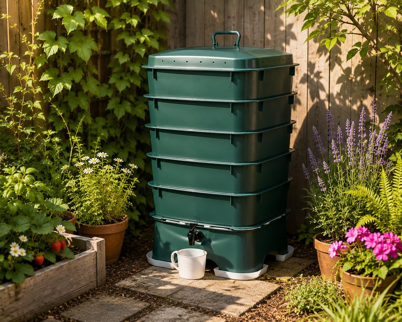 VermiHut Worm Compost Bin - Indoor Outdoor -3